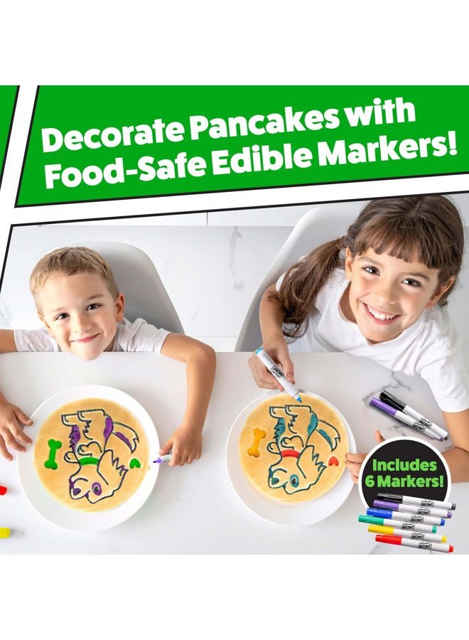 CucinaPro Jumbo Pancake Pan - Puppy - Make Giant 10" Pancakes for Magical Kid's Breakfast - Includes 6 Edible Markers For Added Family Fun - Non Stick Griddle, Cool Holiday Dog Gift - Image 2
