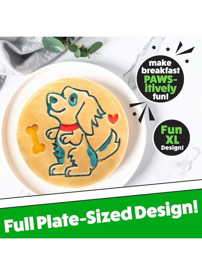 CucinaPro Jumbo Pancake Pan - Puppy - Make Giant 10" Pancakes for Magical Kid's Breakfast - Includes 6 Edible Markers For Added Family Fun - Non Stick Griddle, Cool Holiday Dog Gift - Image 3