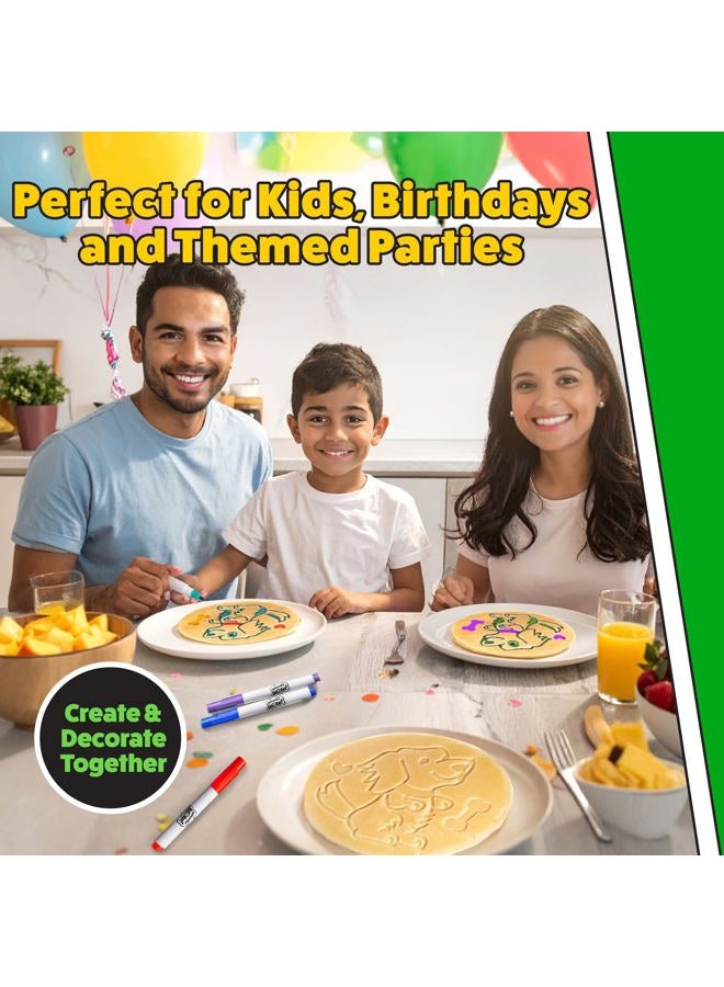 CucinaPro Jumbo Pancake Pan - Puppy - Make Giant 10" Pancakes for Magical Kid's Breakfast - Includes 6 Edible Markers For Added Family Fun - Non Stick Griddle, Cool Holiday Dog Gift - Image 5