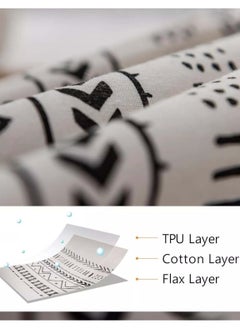 YIM-VIBEHAUS Table Cloth for Dining Table, Tassel Wrinkle Free Table Cover, Rectangle Tablecloth for Kitchen Dining Party White, 140 x 200 cm  - Image 3