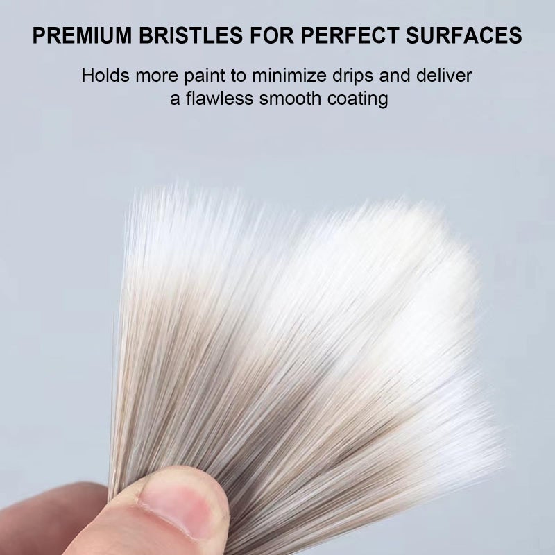 KingOrigin King Origin 6 Pcs Paint Brushes, 1 Inch Angled Paint Brush - Wood Handle, Thick & Dense Bristles for Smooth Finish, Small Paint Brush for Painting Walls, Trim, Art & Craft - Image 4