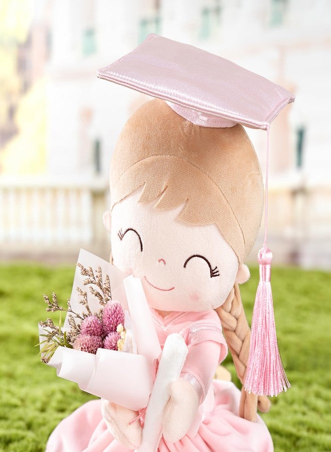 Gloveleya Baby Girl Gifts Graduation Plush Girls Dolls Congratulation Gift for Kindergarten Pink 16 inch - Image 4