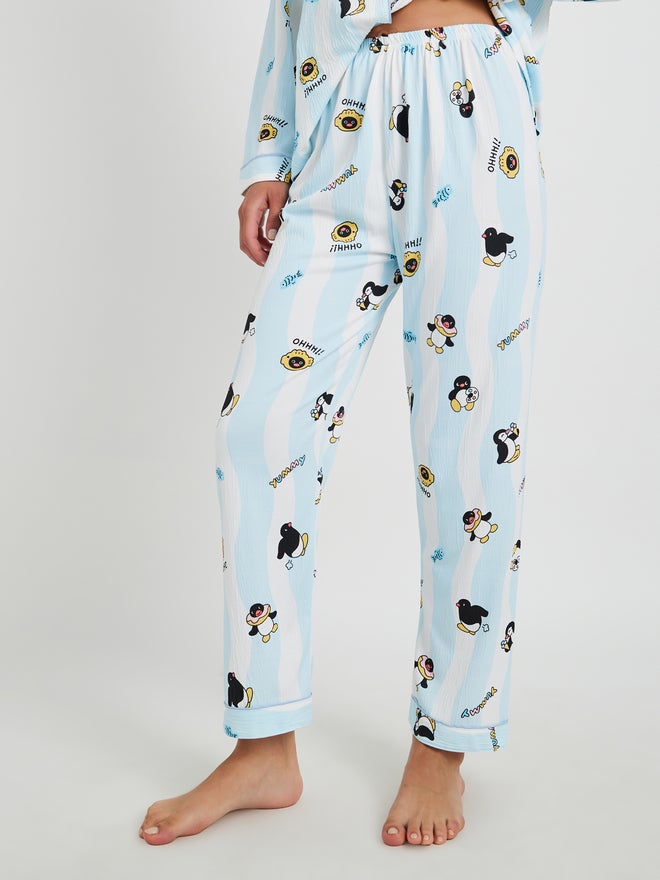 تايك تو طقم بيجامة بأكمام طويلة مطبوع عليه بطريق من تيك تو - Image 5