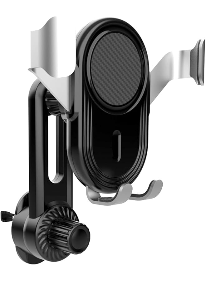 S-TOP Air Vent Phone Mount Adjustable Car Phone Holder, Universal Clip-on Smartphone Cradle for 4-7.2 Inch Devices, 360° Rotation Black - Image 1