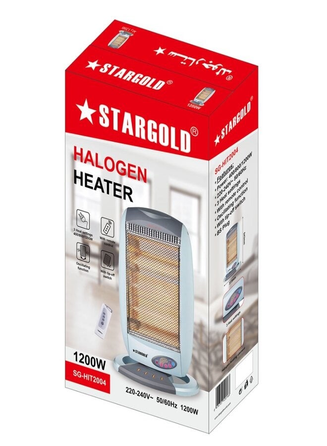 ستارجولد سخان غرفة الهالوجين الكهربائي المحمول بقدرة 1200 واط وجهاز التحكم عن بعد - Image 2