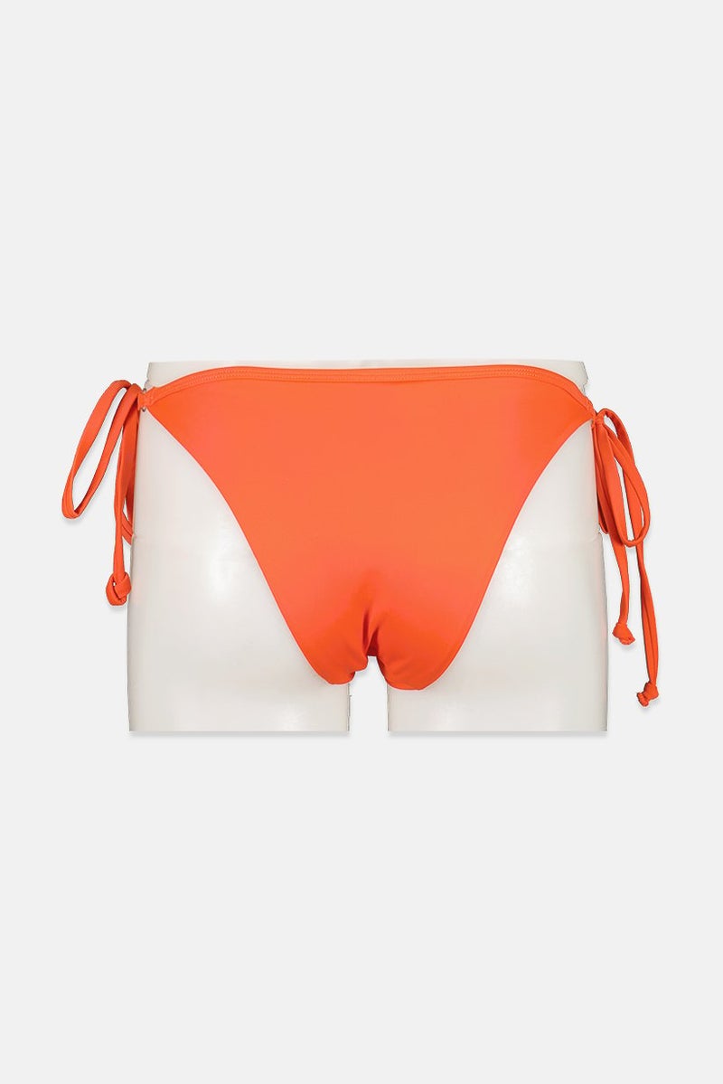 ELLE Women Logo Tie Side Bikini Bottom, Red - Image 2