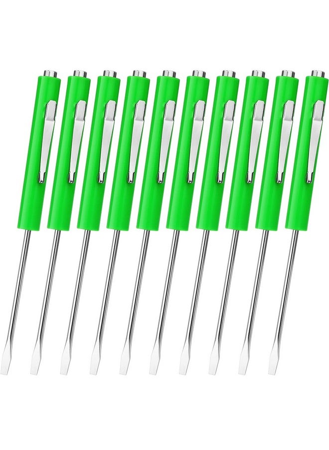 Honoson 10 Pieces Pocket Screwdriver Mini Tops And Pocket Clips Pocket Screwdriver Magnetic Slotted Pocket Screw Driver with A Single Blade Head for Mechanical, Electrician (Green) - pzsku/ZDE9CCF3DBDE812A4667EZ/45/_/1740982626/101c22f4-55d0-446d-89bf-e93ff11c63f5