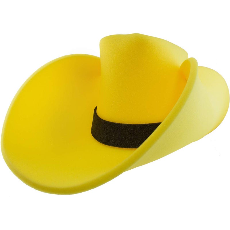 FUNSTITUTION Cowboy Hat Giant Foam Cowboy Hat Oversized Hat Silly Crazy and Funny Hats for Adults and Kids Huge Hat Yellow Hat - Image 2