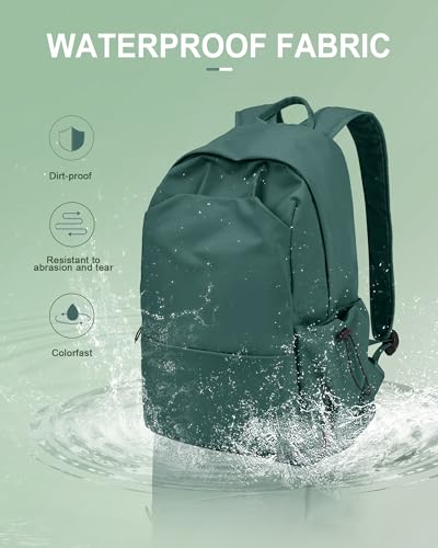 UPPACK Backpack For Women Men School Aesthetic Lightweight College Backpack for Boys Girls Book Bag Casual Daypack Laptop Gym Backpacks Army Green - Image 5