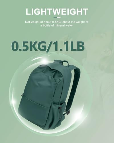 UPPACK Backpack For Women Men School Aesthetic Lightweight College Backpack for Boys Girls Book Bag Casual Daypack Laptop Gym Backpacks Army Green - Image 4