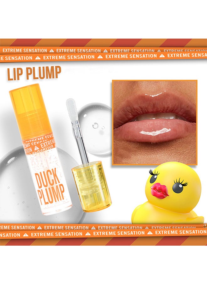 XNX Duck Plump Lip Plumping Lacquer, Fat Lip Oil Lip Glaze, Glitter Shine Primer Lip Clear Plumping Lip Gloss, High Pigment No Sticky Lip Gloss, Lip Plumper Gloss Make Lips Fuller  - Image 2
