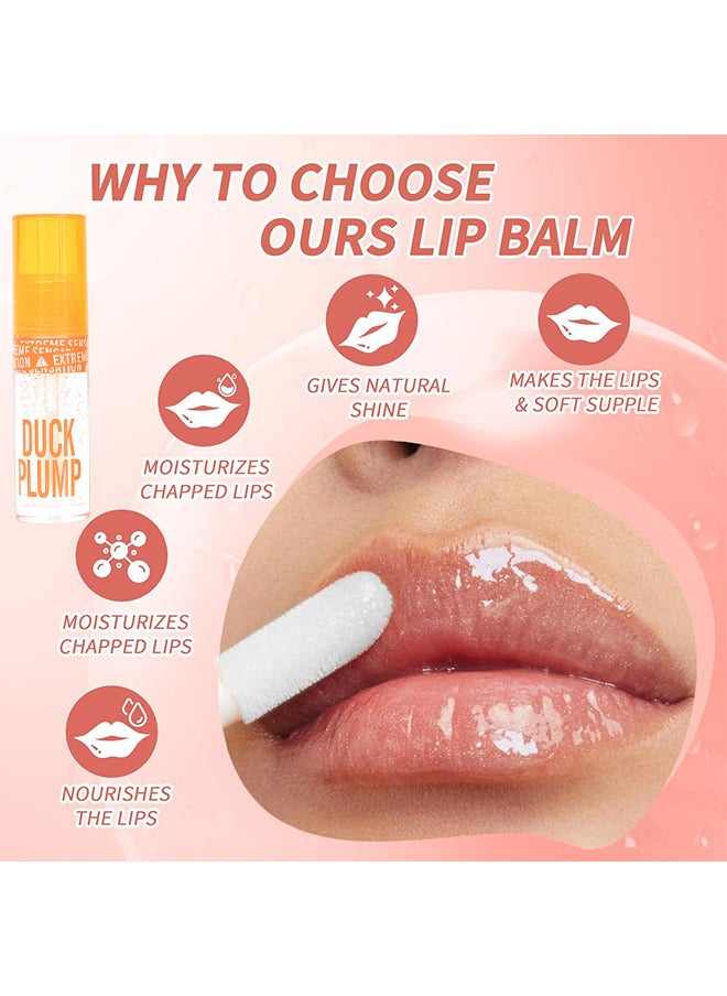 XNX Duck Plump Lip Plumping Lacquer, Fat Lip Oil Lip Glaze, Glitter Shine Primer Lip Clear Plumping Lip Gloss, High Pigment No Sticky Lip Gloss, Lip Plumper Gloss Make Lips Fuller  - Image 4
