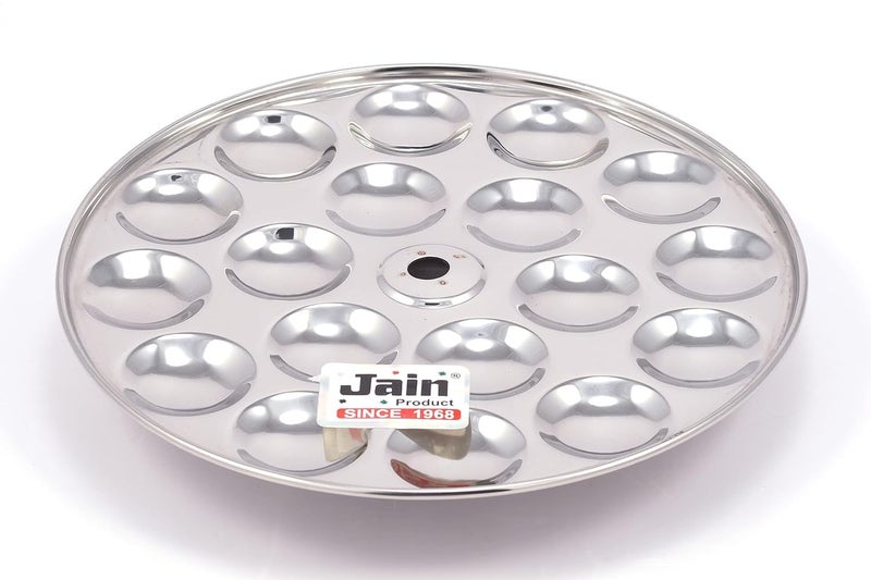 JAIN Stainless Steel Coin Idli Maker | Mini Idli Stand for 90 Mini Idlis | 6 Plate Idli Cooker Stand for Healthy Steaming | Rustproof Stainless Steel Cookware for Home & Commercial Use - Image 2