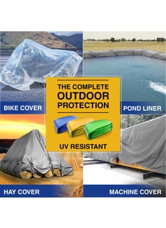 TUFFPAULIN TUFFPAULIN 12FT X 12FT 200 GSM Silver Tarpaulin Tirpal Tadpatri Tharpai Thadika Extra Strong Reinforced Eyelets UV Resistant 100 Waterproof Virgin 6 Layer MLCL 3D Rib Technology1 No  - Image 4