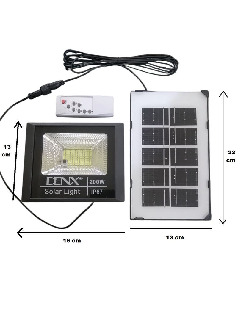 Denx 200W COB Solar Light IP67 Waterproof and Dustproof with Intelligent Remote Control  - Image 2