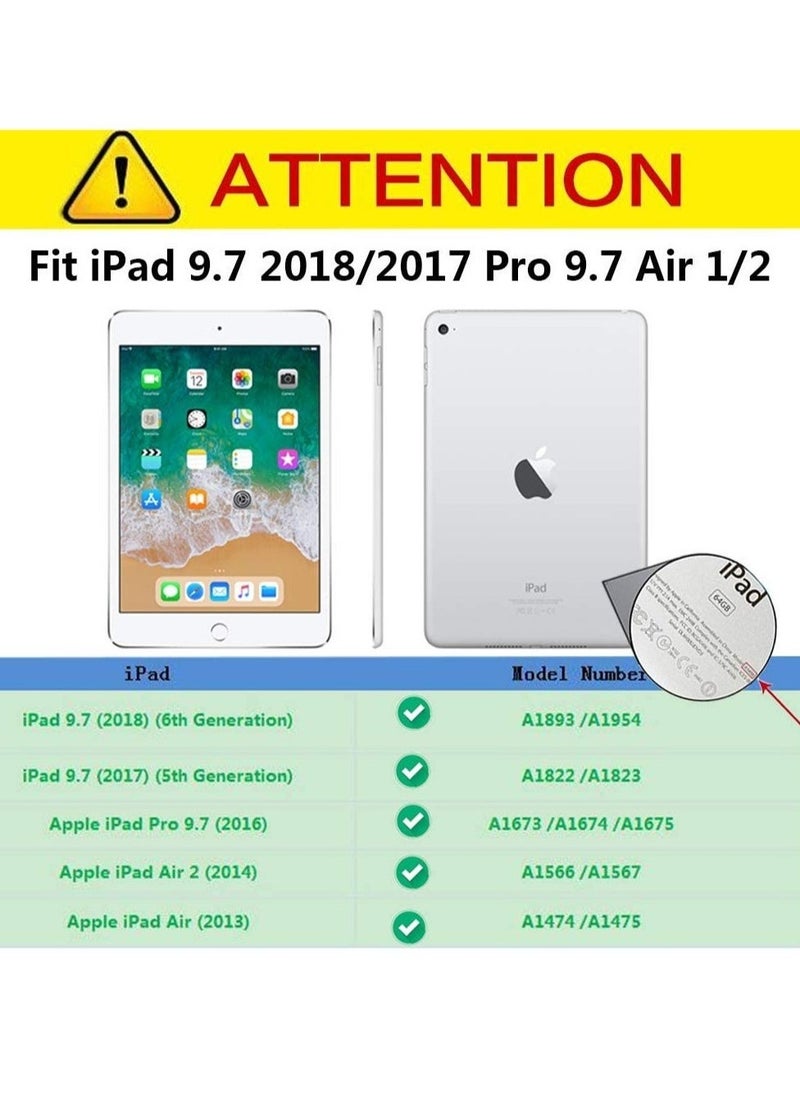 ELTRAZONE iPad 6th Generation Cases for Kids iPad 9.7 Case 2018/2017 Light Weight Kid-Proof Soft EVA Foam Protective Tablet Cover Holder for New iPad 9.7 inch A1893/A1954/A1822/A1823 - Baby Pink - Image 5