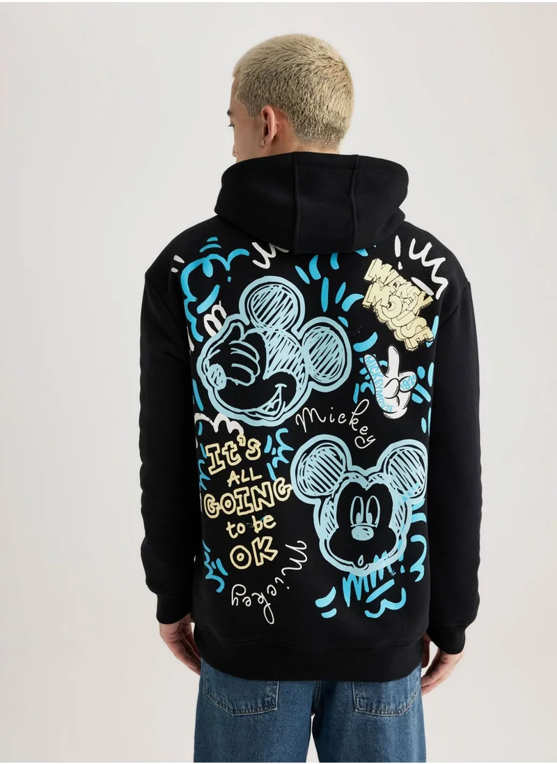 DeFacto Man Licensed Mickey & Minnie (Standard Characters) Boxy Fit Sweat Shirt