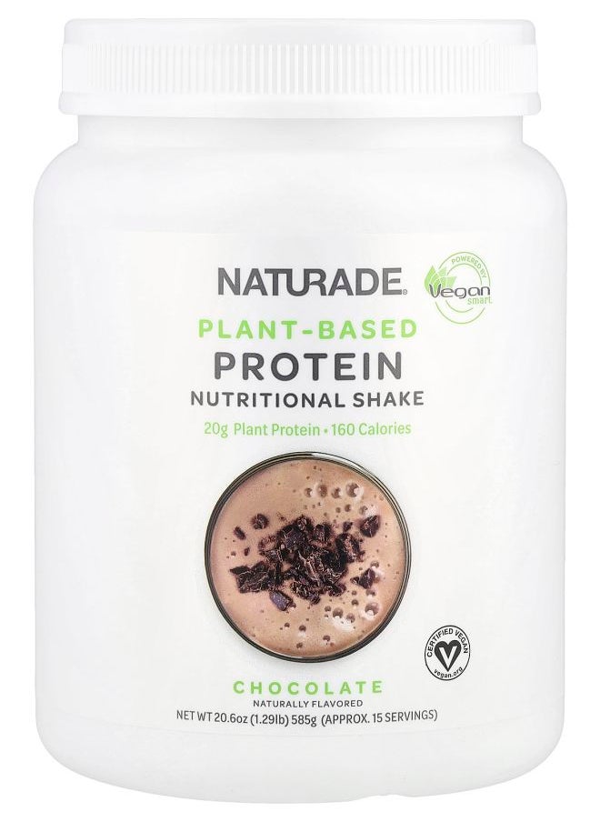 Vegansmart - Plant-Based Protein Nutritional Shake Chocolate 1.29 lb (585 g) - Image 1