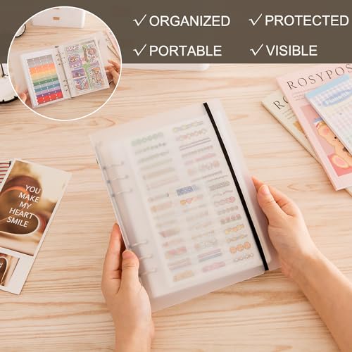 MANWU 1pcs A5 Sticker storage Album,sticker organization Collecting Book Binder sleeves for planner stickers organizers collector recipe cards (3 different sized pockets) - Image 2