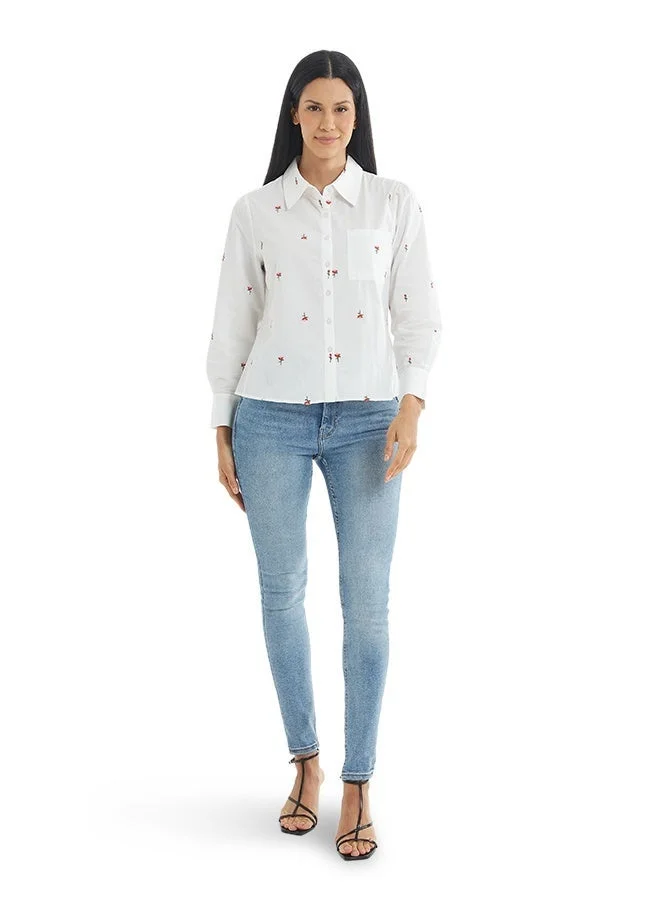 Asharae  Women's Full Sleeve Button Down Shirt Comfortable Material, Breathable Daily Wear, Casual Fashion Outfit, Special Occasion Outfit, Trendy & Chic Apparel for Women | Best Price UAE