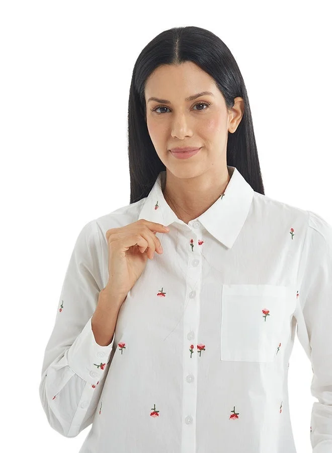 Asharae  Women's Full Sleeve Button Down Shirt Comfortable Material, Breathable Daily Wear, Casual Fashion Outfit, Special Occasion Outfit, Trendy & Chic Apparel for Women | Best Price UAE