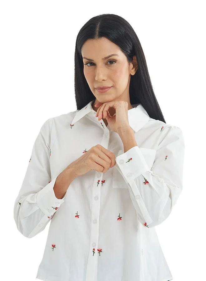ASHARAE Women's Full Sleeve Button Down Shirt Comfortable Material, Breathable Daily Wear, Casual Fashion Outfit, Special Occasion Outfit, Trendy & Chic Apparel