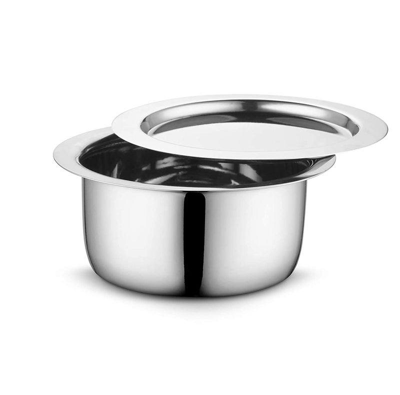 Steelify Steelify Stainless Steel Regular Gauge Tope/Milk Pot (Cookware Container) with Lid - (1700 ml, Flat Bottom) 