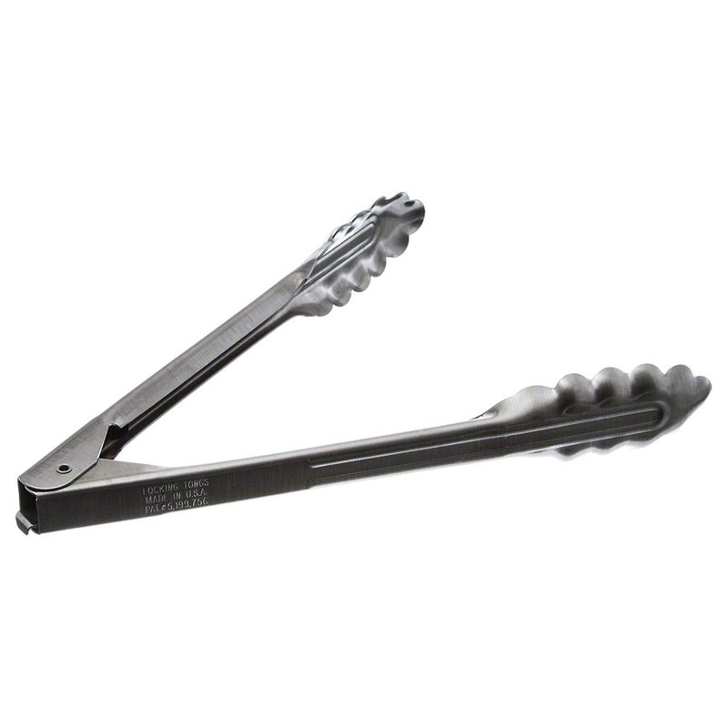 Edlund 9 inch heavy duty stainless steel restaurant tongs with Lock 4409 HDL 2 pack