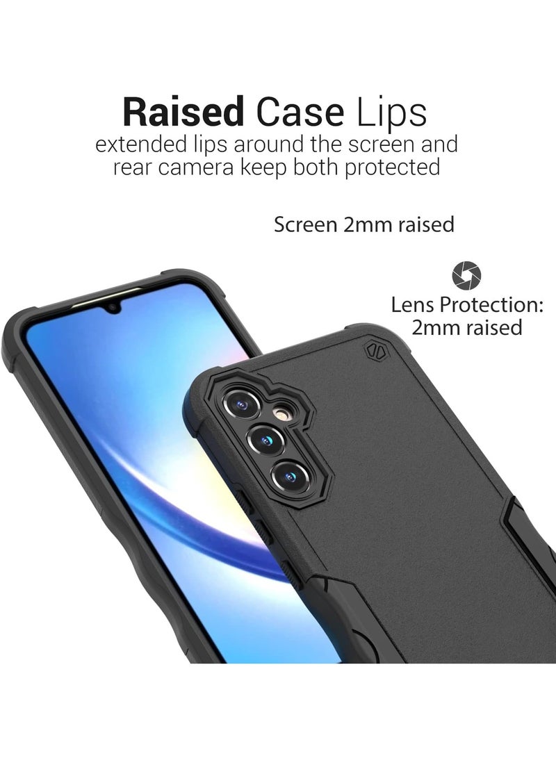 Case Designed for Samsung Galaxy A56, Rugged Hard Plastic Hybrid TPU Skin Grip Protective Rigid Tough Cover Fit Samsung Galaxy A56 5G Phone Case - Black - Image 5