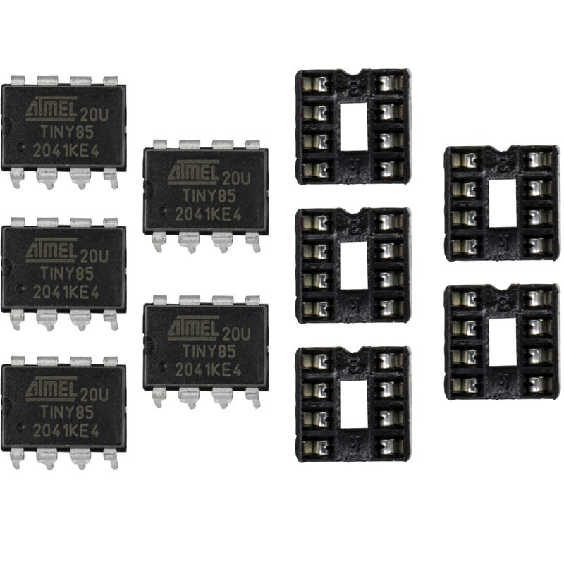 risingsaplings 5pcs ATTINY85-20PU DIP-8 IC MCU 8BIT Microcontroller with 8KB (5pcs and ic Socket) - Image 5