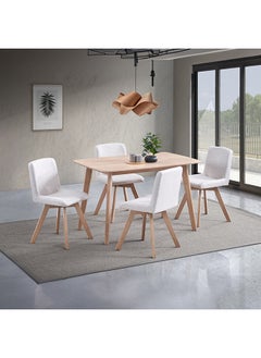 Java 5-Piece 4-Seater Dining Table Set 80 x 76 x 120 cm
