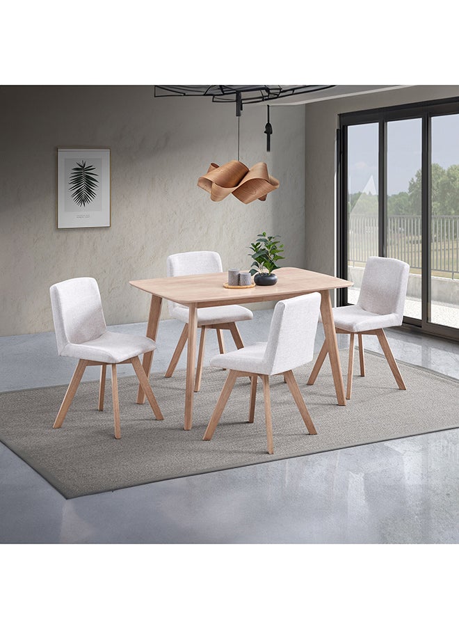 Home Box - Java 5-Piece 4-Seater Dining Table Set 80 x 76 x 120 cm - Image 1