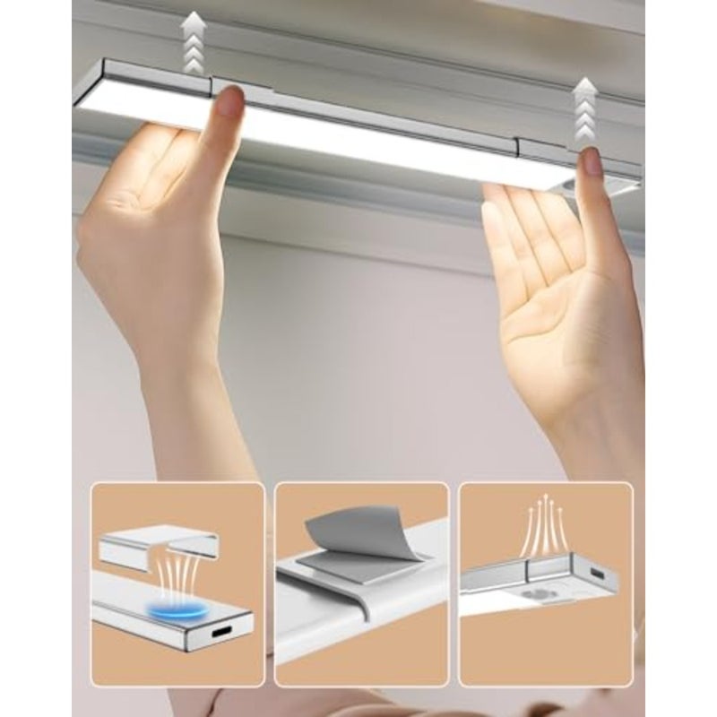 Under Cabinet Lighting 12 inch Rechargeable Battery Operated Motion Sensor Light Wireless Under Counter Lights for Kitchen, Stairs, Hallway 3 Pack - Image 5