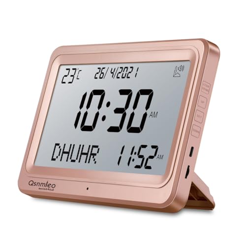 Qsnmieo Azan Clock for USA-Automatic Worldwide Digital 8 Azan Prayer Sounds Islamic Wall and Desk Clock - Image 1