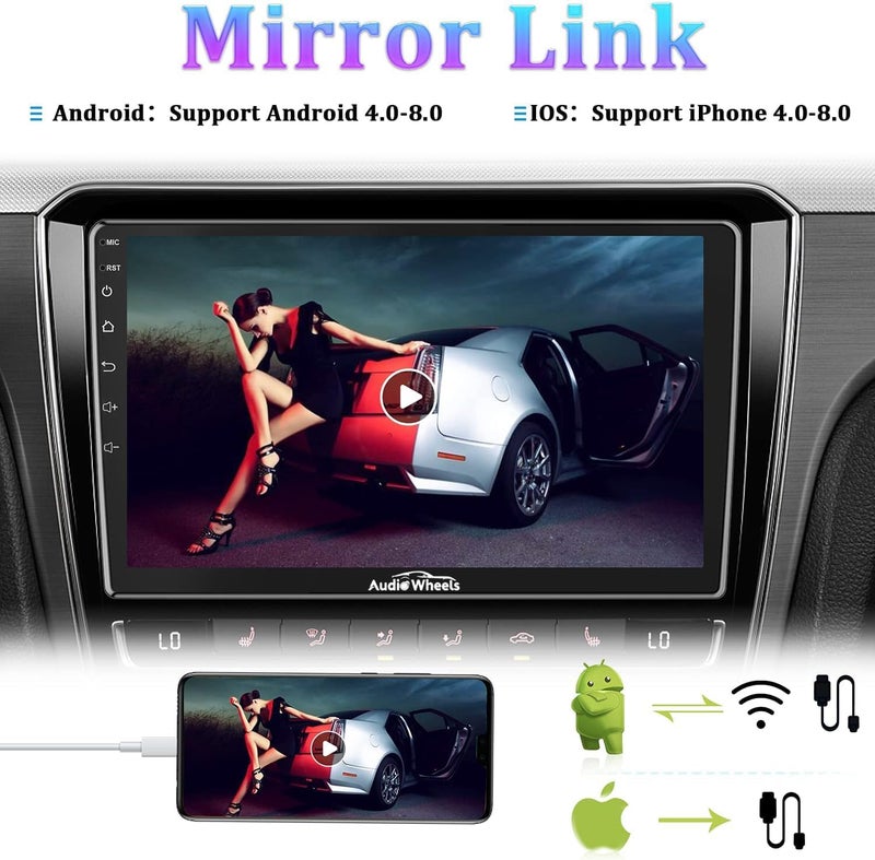 Audio Wheels (Maruti Grand Vitara 2022 9-Inch 1280P IPS Android 2/32 Car Display with Gorilla Glass - Double Din Car Stereo, Android 13,+ AHD Camera & Dashboard Frame (Maruti Grand Vitara 2022+) - Image 5