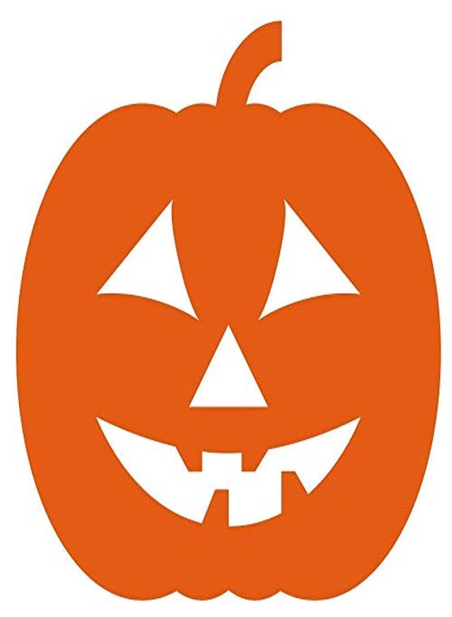 Infusion Round Teacher Stamp, Holiday, 3/4'' Self-Inking Rubber Stamp - Jack-O-Lantern - Orange Ink - Image 2