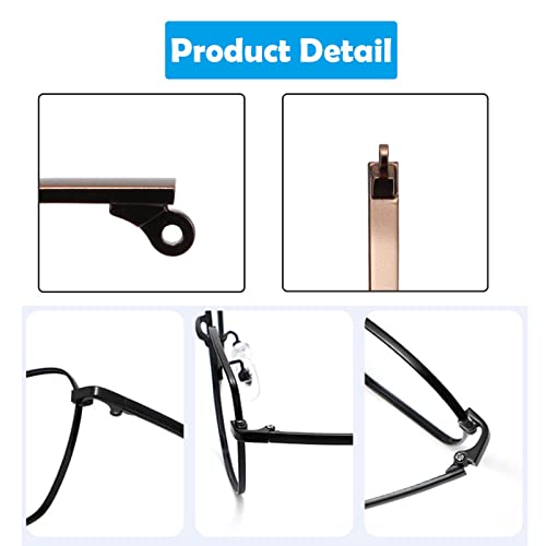 OPUGIT Metal Glasses Replacement Temple, Eyeglass Arms Legs Replacement, Glasses Repair Kit Universal Eyeglasses Replacement, DIY Temples for Glasses with Screws(1 Pair, Black) - Image 4