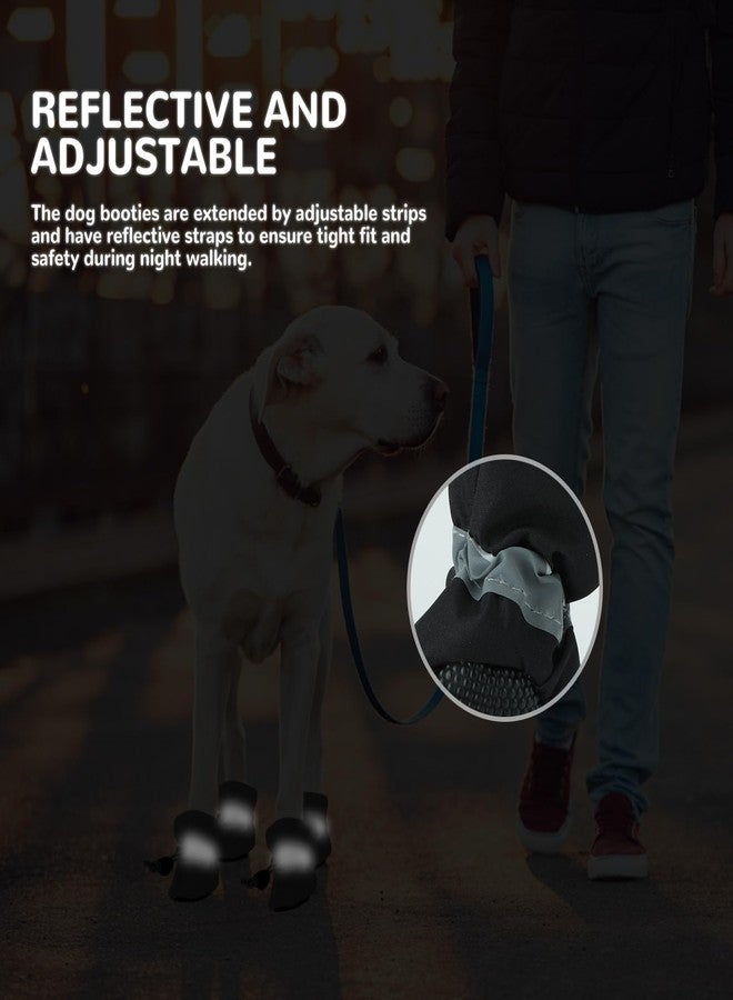 Fecialy Dog Shoes for Winter Dogs Boots & Paw Protector Warm Snow Booties Small Medium Dogs Puppies with Reflective Strip Anti-Slip Rubber Sole, Pack of 4, Size3 - Image 5