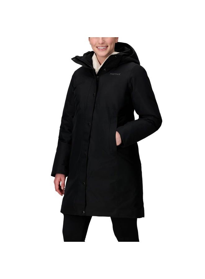MARMOT Women's Chelsea 700 Fill Down Breathable Coat, Black, X-Large - Image 1