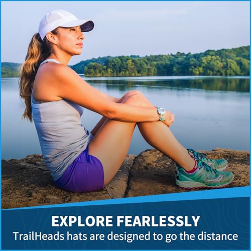 TrailHeads Women's Race Day Performance Running Cap, Lightweight & Quick Drying Mesh Sports Hat with Reflective Trim - White - Image 3