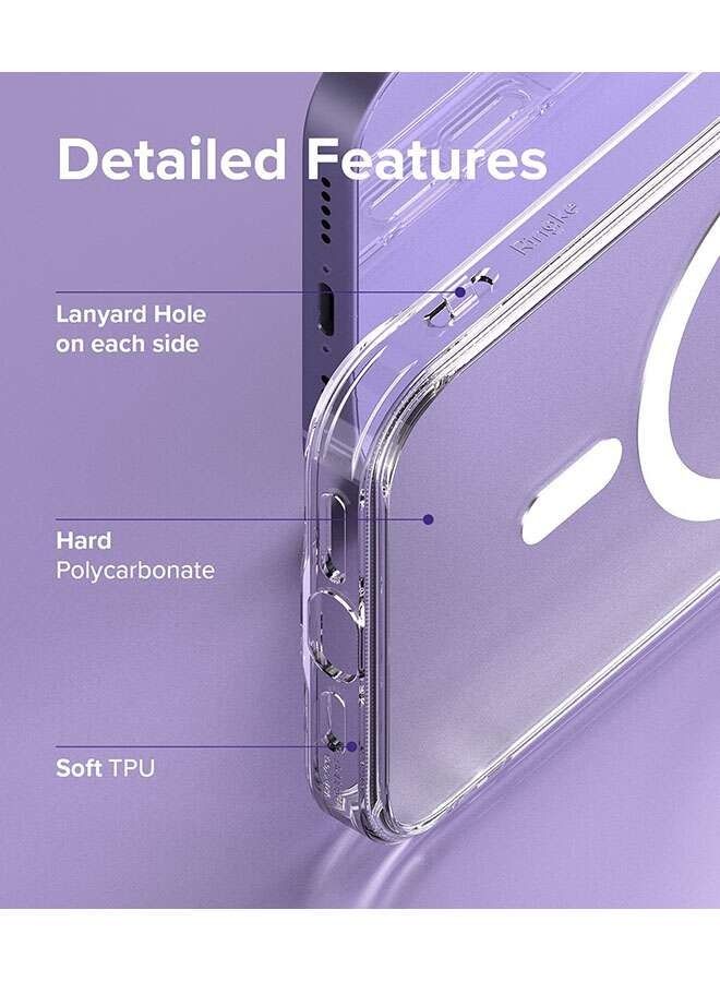 Magnetic Translucent Hard Frost Back Cover For iPhone 13 Case with MagSafe Matte Clear - Image 5