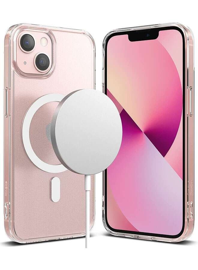 Magnetic Translucent Hard Frost Back Cover For iPhone 13 Case with MagSafe Matte Clear - Image 1