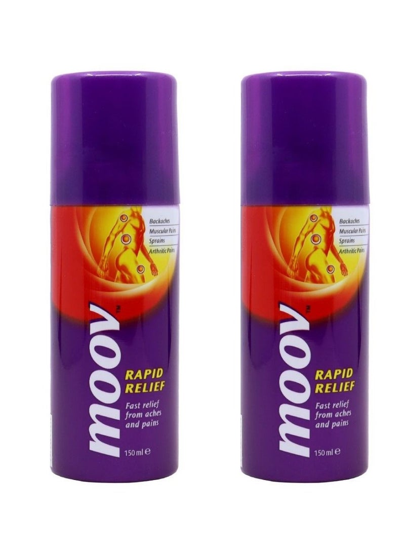 Moov Pack Of 2 Rapid Pain Relief Spray 150ml - Image 1