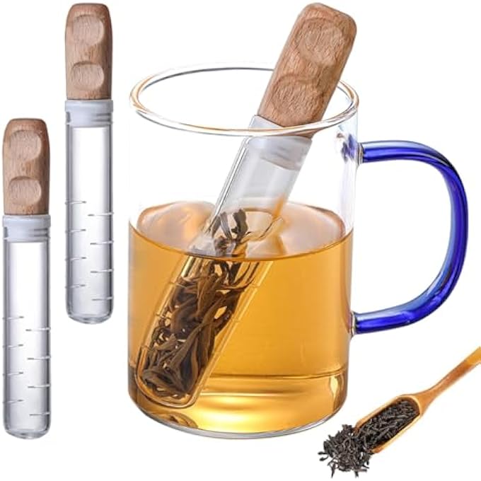 Khazna 2Pcs Glass Tea Infuser Set Universal Strainer For All Types Reusable Infusers For Loose Tea And Tea Flowers - Image 1