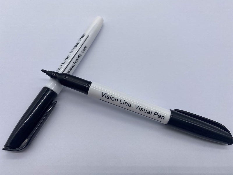 Hongdee 2020 Low Vision Pen for Seniors and Visually Impaired, 12 Count (Pack of 1), White, Black - Image 2