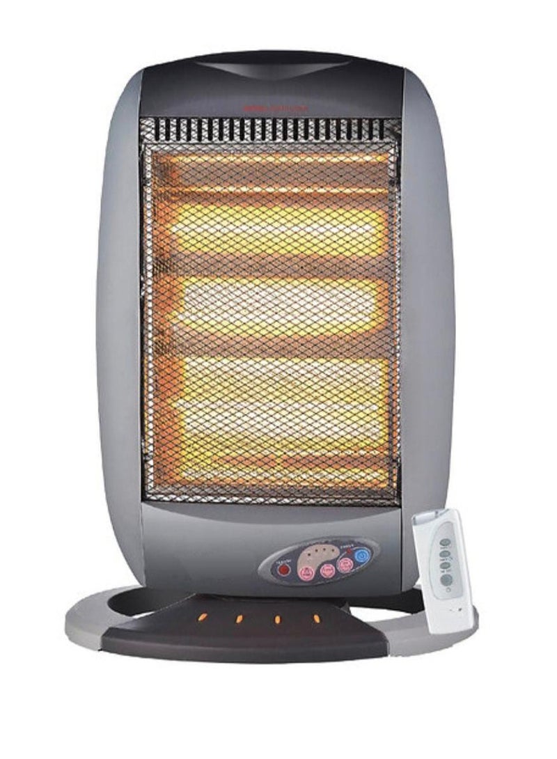 Halogen Electric Room Heater with Remote 1200W | Portable Space Heater for Home & Bedroom | 180° Oscillating Heater with 3 Adjustable Heat Levels with Timer Function | Energy-Efficient Indoor Heater with Remote Control - Image 1