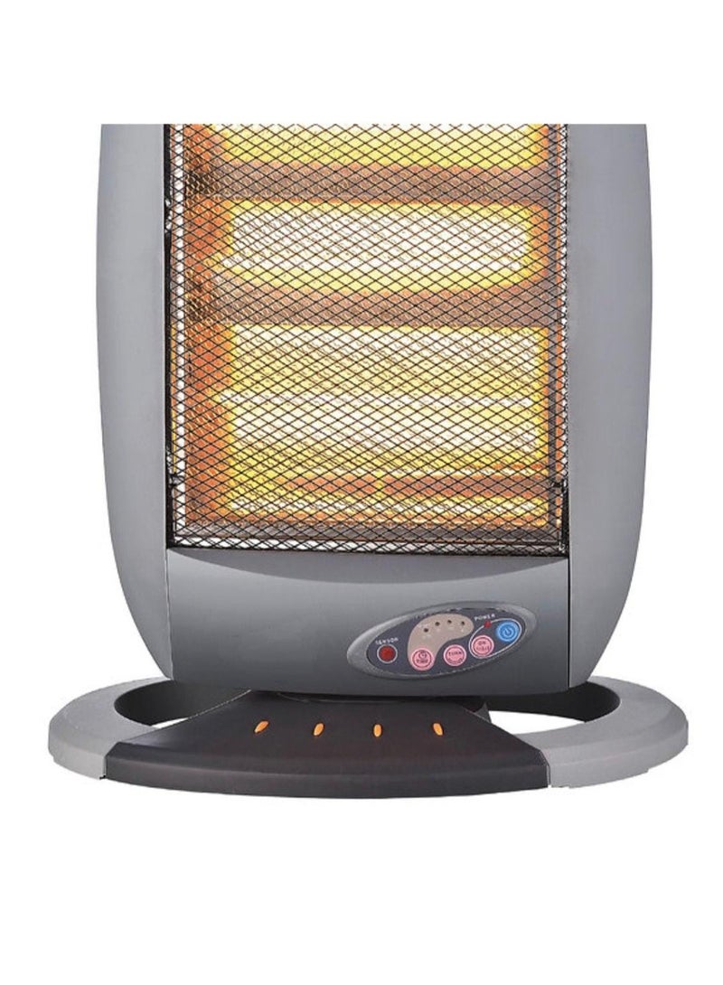 Halogen Electric Room Heater with Remote 1200W | Portable Space Heater for Home & Bedroom | 180° Oscillating Heater with 3 Adjustable Heat Levels with Timer Function | Energy-Efficient Indoor Heater with Remote Control - Image 3