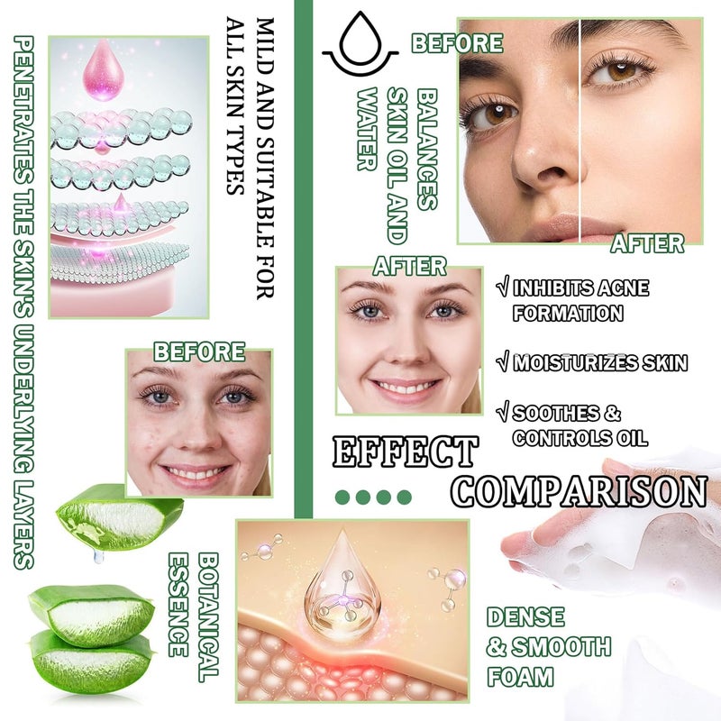 DuoZeng 10Pcs Skin Care KitSkincare Gift Set with Facial CleanserTonerSerumEye Cream Face CreamExfoliating GelSleeping Lip Mask 3 Pcs Aloe Vera Mask Kit for Women - Image 3