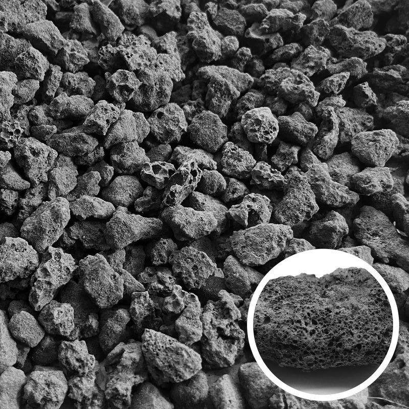 CARURBODY Black Lava Rocks for Plants -100% Pure Volcanic Rock No Dyes or Chemicals-Best Lava Stones Top Dressing for Cacti Succulents Plants,Bonsai-5LBS - Image 2