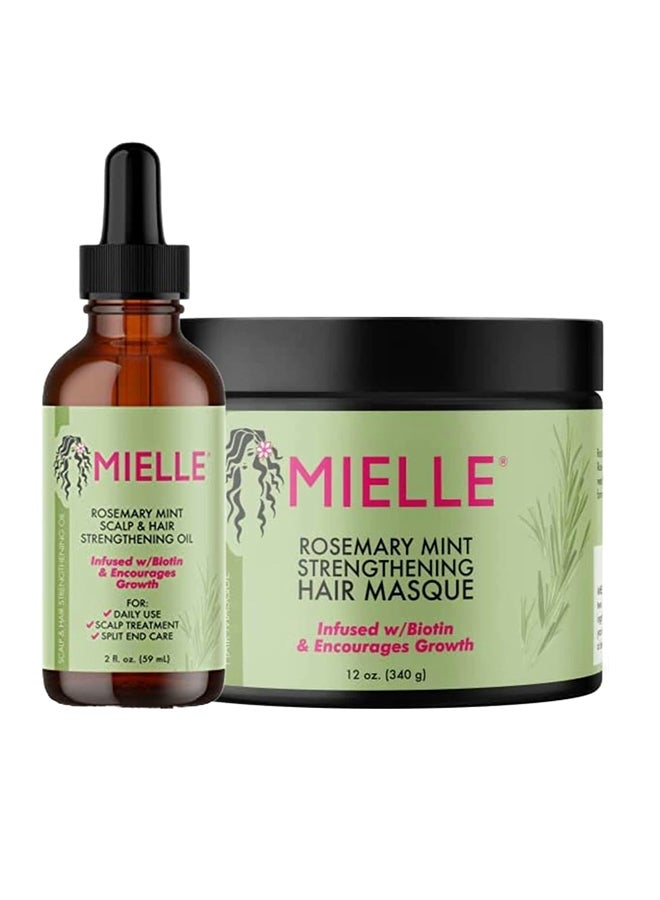 Rosemary Mint Scalp & Hair Oil And Hair Masque